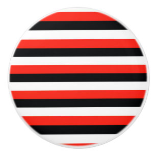 Bouton De Porte En Céramique drapeau maori de durham sardaigne rayures rouge no
