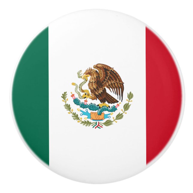 Bouton De Porte En Céramique Drapeau mexicain - Drapeau mexicain (Devant)