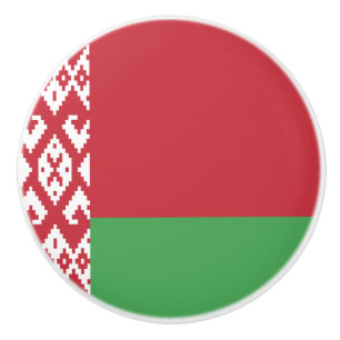 Bouton De Porte En Céramique Drapeau patriotique biélorusse