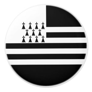 Bouton De Porte En Céramique Drapeau patriotique de Bretagne
