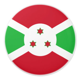 Bouton De Porte En Céramique Drapeau patriotique du Burundi