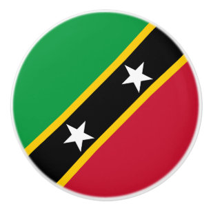 Bouton De Porte En Céramique Drapeau Saint-Kitts-et-Nevis