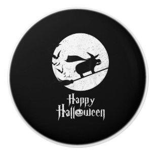 Bouton De Porte En Céramique Drôle Halloween Costume sorcière Hippo Lover cadea