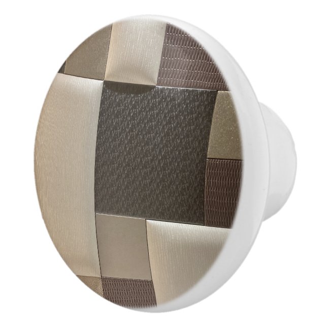 Bouton De Porte En Céramique Earthy Plaid Ceramic Door Knob (Droite)