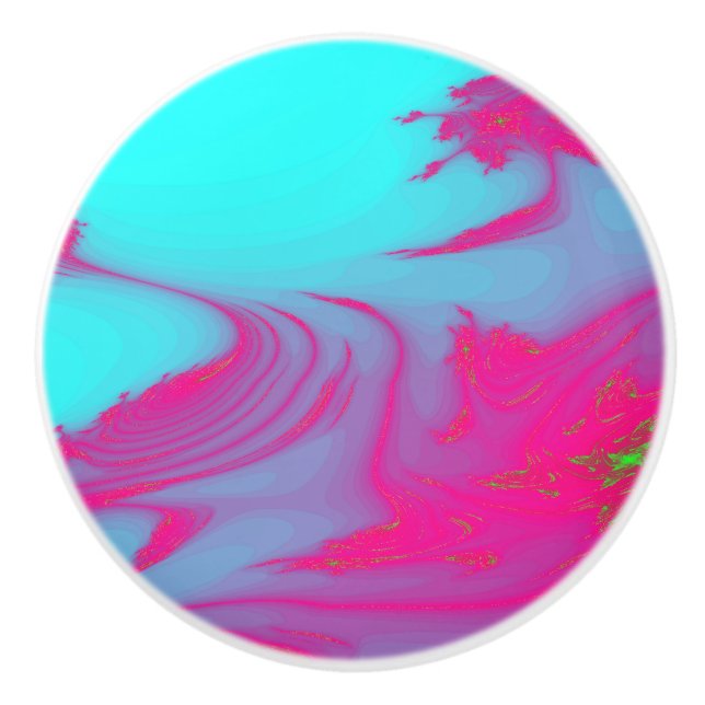 BOUTON DE PORTE EN CÉRAMIQUE EAU (Devant)