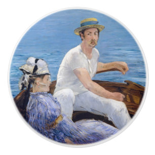 Bouton De Porte En Céramique Edouard Manet - En bateau