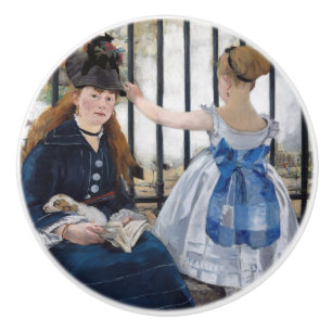 Bouton De Porte En Céramique Edouard Manet - La Gare