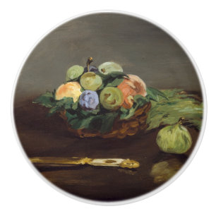 Bouton De Porte En Céramique Edouard Manet - Panier de fruits