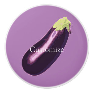 Bouton De Porte En Céramique Eggplant Thunder_Cove