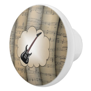 Bouton De Porte En Céramique ~ électr. d'arrière - plan roulé par Guitar~Clo