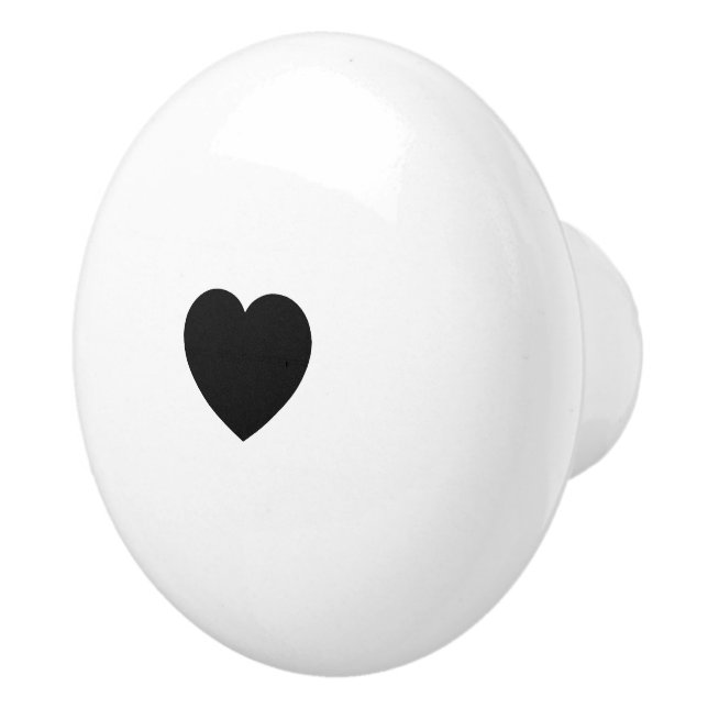 Bouton De Porte En Céramique Elegant Ceramic Knob Featuring Minimalist Heart Ar (Droite)