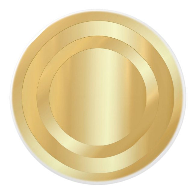 Bouton De Porte En Céramique Elégant flamand or Modèle tendance (Devant)