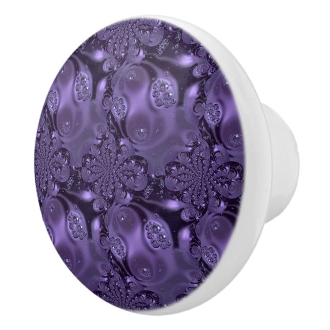 Bouton De Porte En Céramique Élégant liquide Royal violet (Droite)