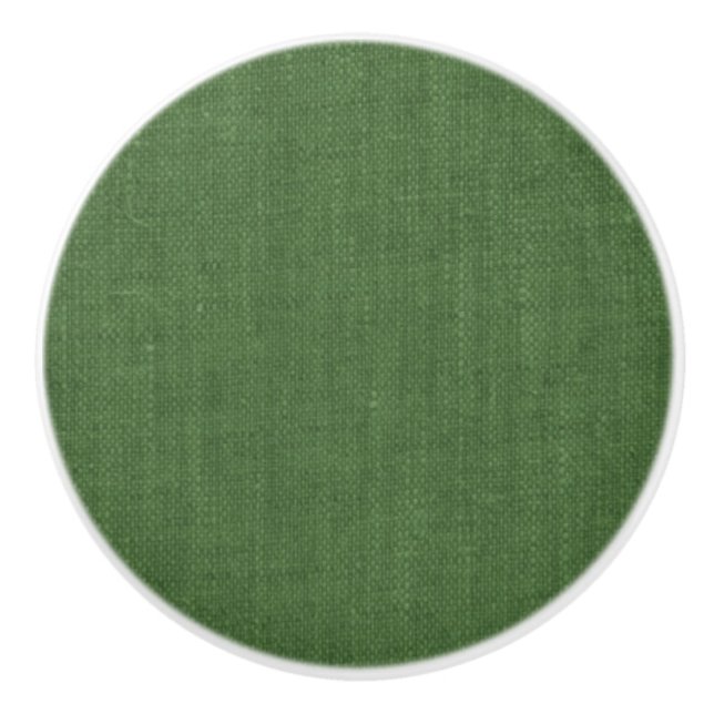 Bouton De Porte En Céramique Élégant matériau de texture vert olive rustique (Devant)