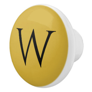 Bouton De Porte En Céramique Élégant Monogram M Gold Ceramic Furniture Knob
