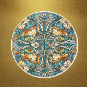 Bouton De Porte En Céramique élégant motif Art nouveau