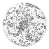 Élégant Vintage Français gravé Floral Gris-Toile