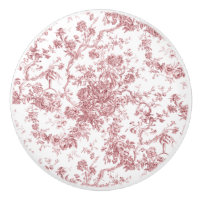 Élégant Vintage Français gravé Floral Toile-rose