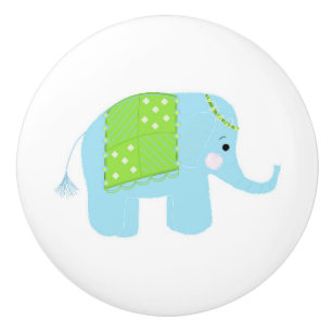 Bouton De Porte En Céramique Éléphant d'Inde
