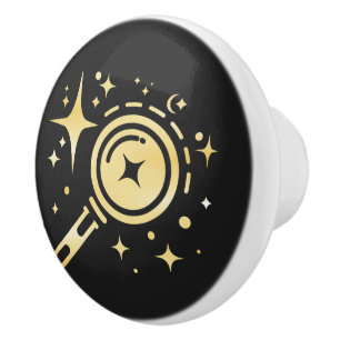 Bouton De Porte En Céramique Emblème de l'IA Étincelle étoiles, phare de l'ère 