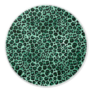 Bouton De Porte En Céramique Emerald et Gold Safari Series Design 9