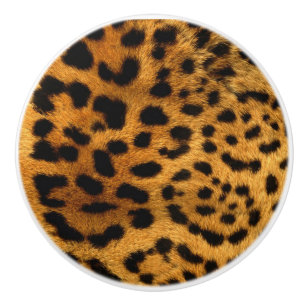Bouton De Porte En Céramique Empreinte de léopard
