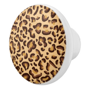 Bouton De Porte En Céramique Empreinte de léopard Ceramic Cabinet Knob