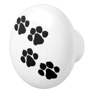 Boutons Et Poignees De Porte Empreinte Patte Chien De Zazzle Fr
