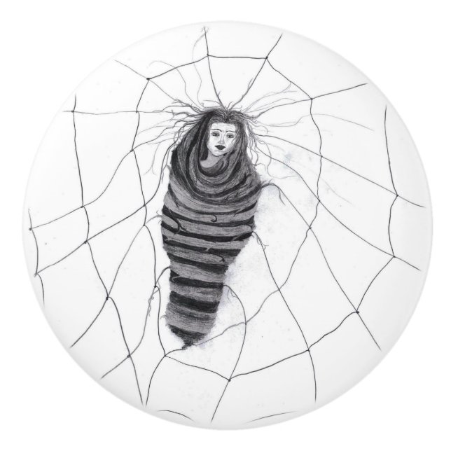 Bouton De Porte En Céramique "Enchevêché" (Devant)