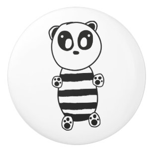 Bouton De Porte En Céramique Enfants Panda 