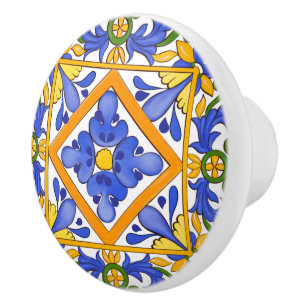 Bouton De Porte En Céramique Été, Carreaux siciliens, majolica, Méditerrané