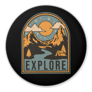 Bouton De Porte En Céramique Explorer la conception de texte