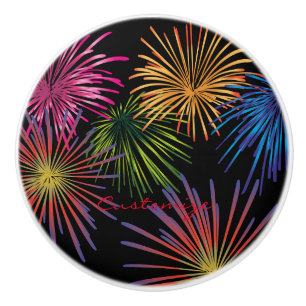 Bouton De Porte En Céramique Explosion de feux d'artifice Thunder_Cove