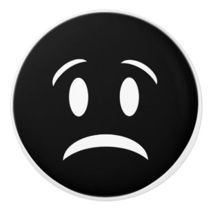 BOUTON DE PORTE EN CÉRAMIQUE FACE DE FROWNIE