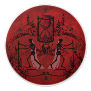 Bouton De Porte En Céramique Falln Memento Mori