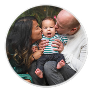 Bouton De Porte En Céramique Famille de photos personnalisée