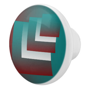 Bouton De Porte En Céramique Fenêtres en blanc bordeaux turquoise