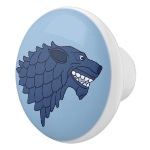 Bouton De Porte En Céramique Fenrir/Fenriswolf