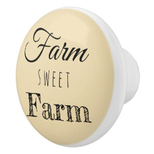 Bouton De Porte En Céramique Ferme Sweet Farm Rustic