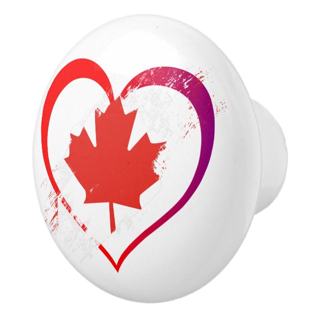 Bouton De Porte En Céramique Fête du Canada (Droite)