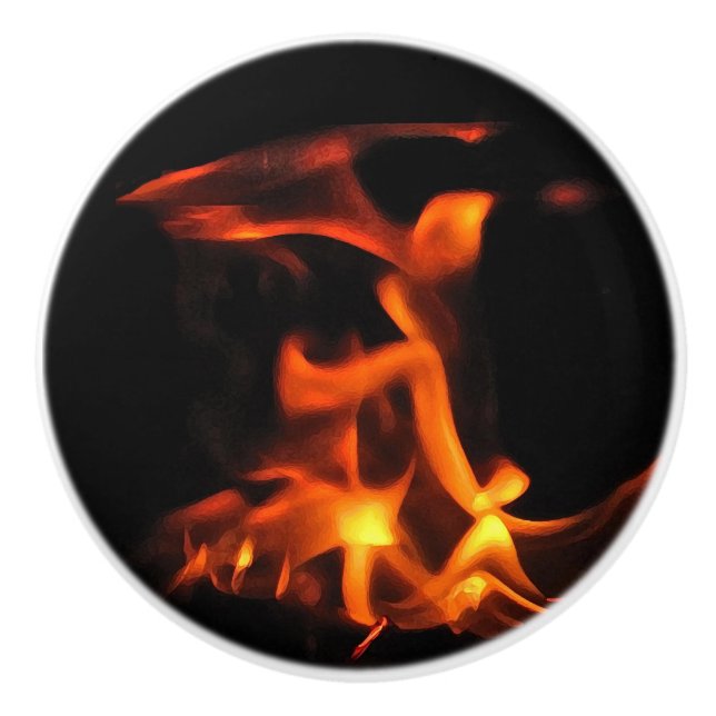 Bouton De Porte En Céramique Feu de danse Ceramic Knob (Devant)