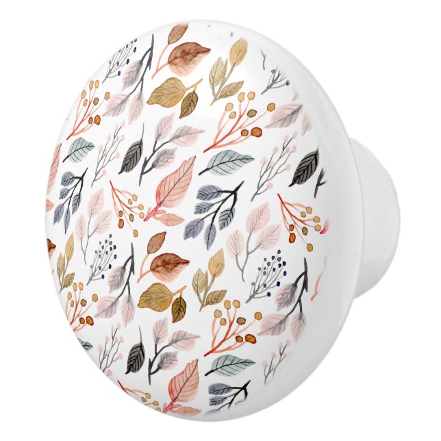 Bouton De Porte En Céramique feuille d'arbre (Droite)