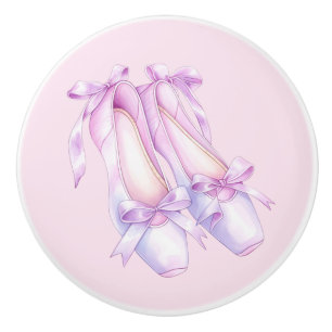 Bouton De Porte En Céramique Fille rose Ballet Chaussures en céramique Knob