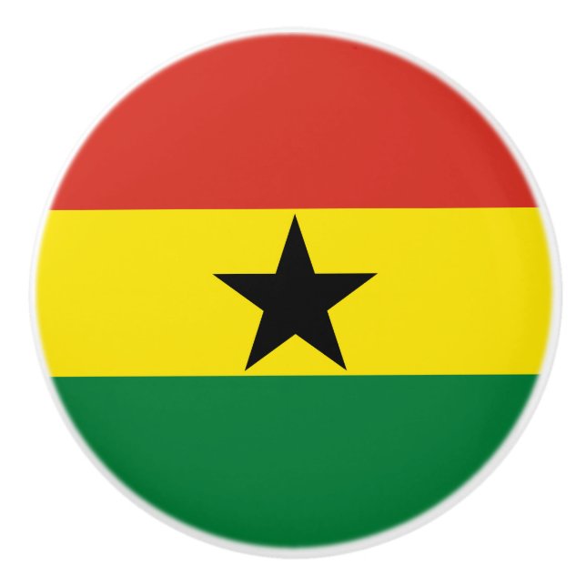 Bouton De Porte En Céramique Flag du Ghana (Devant)