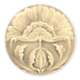 Bouton De Porte En Céramique Fleur de finition de cracket Art nouveau