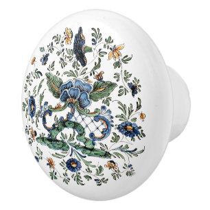 Bouton De Porte En Céramique Fleur peinte italienne Imprimer Ceramic Knob