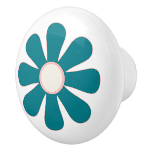 Bouton De Porte En Céramique Fleur rétro super 60s les années 70 esthétique min
