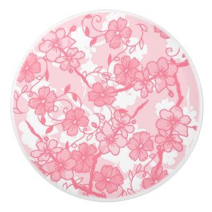 Bouton De Porte En Céramique fleurs