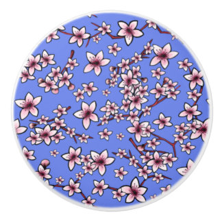 Bouton De Porte En Céramique Fleurs de cerisiers KiniArt