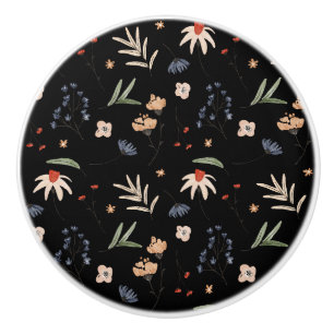 Bouton De Porte En Céramique Fleurs d'eau simples 1